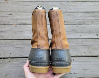 Vintage 90s Ice Pac Sorel Brown Roughout Suede Leather Duck 