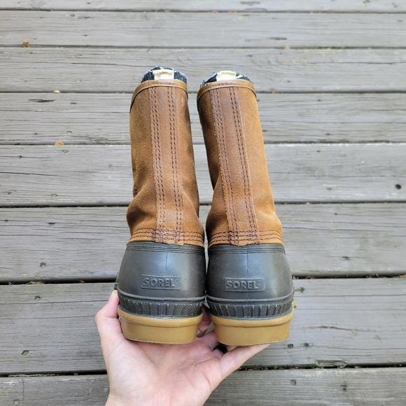 Vintage 90s Ice Pac Sorel Brown Roughout Suede Leather Duck 