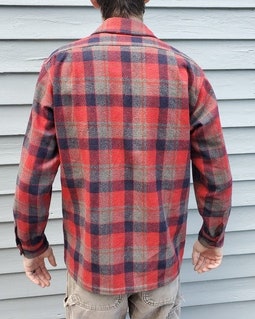 じ*あ様 高配色 60s pendleton board shirt S Vintage 60s Pendleton Wool Board Shirt Red Navy Blue and Gray