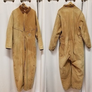 Vintage 1989 100 Year Loose Fit Washed Duck Insulated Coveralls Grunge Hypebeast