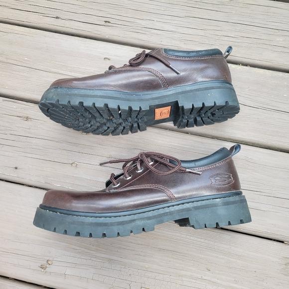 Vintage 90s y2k Skechers Bratz Brown Oiled Leather Chunky Heel Oxford Jammers 11 Vintage 90s Y2k Skechers Bratz Brown Oiled Leather Chunky  main image 3