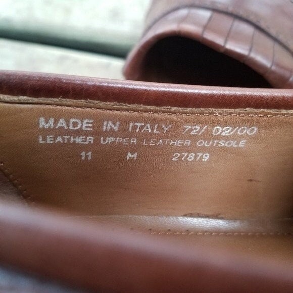 Vintage Bostonian Florentino Brown Leather Fringe Tasseled Moc Toe Loafers‎ 11 Vintage Bostonian Florentino Brown Leather Fringe Tasseled  main image 4