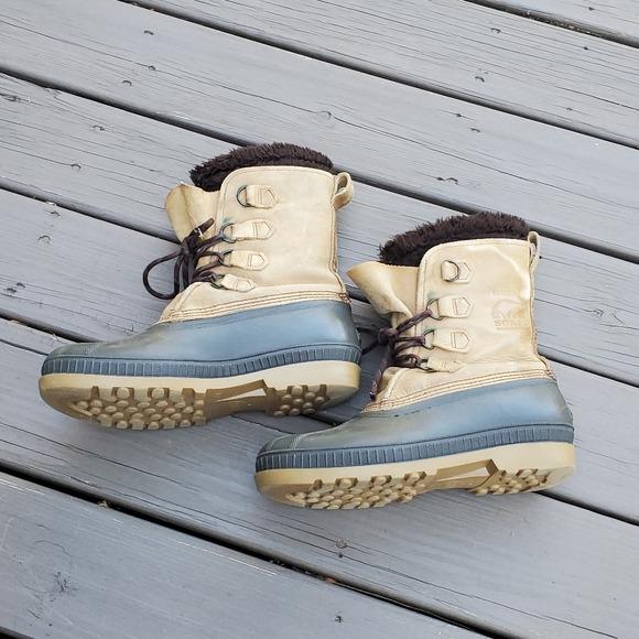 Sorel Badger original snow work boots Vintage 90s Sorel Badger Leather Winter Snow Duck Boots  main image 4