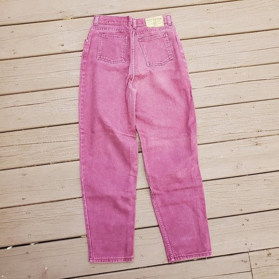 Vintage 90s y2k Arizona Burgundy Cotton Denim Hig… - image 2