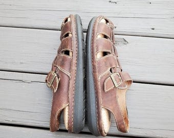 Vintage 90s Y2k Born Greek Fisherman Chunky Platform Buckle  display picture 3