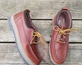 Vintage 90s y2k Oxblood Burgundy Leather Moc Toe Moccasins Driving Penny Loafers Vintage 90s Y2k Oxblood Burgundy Leather Moc Toe Moccasins  main image 2
