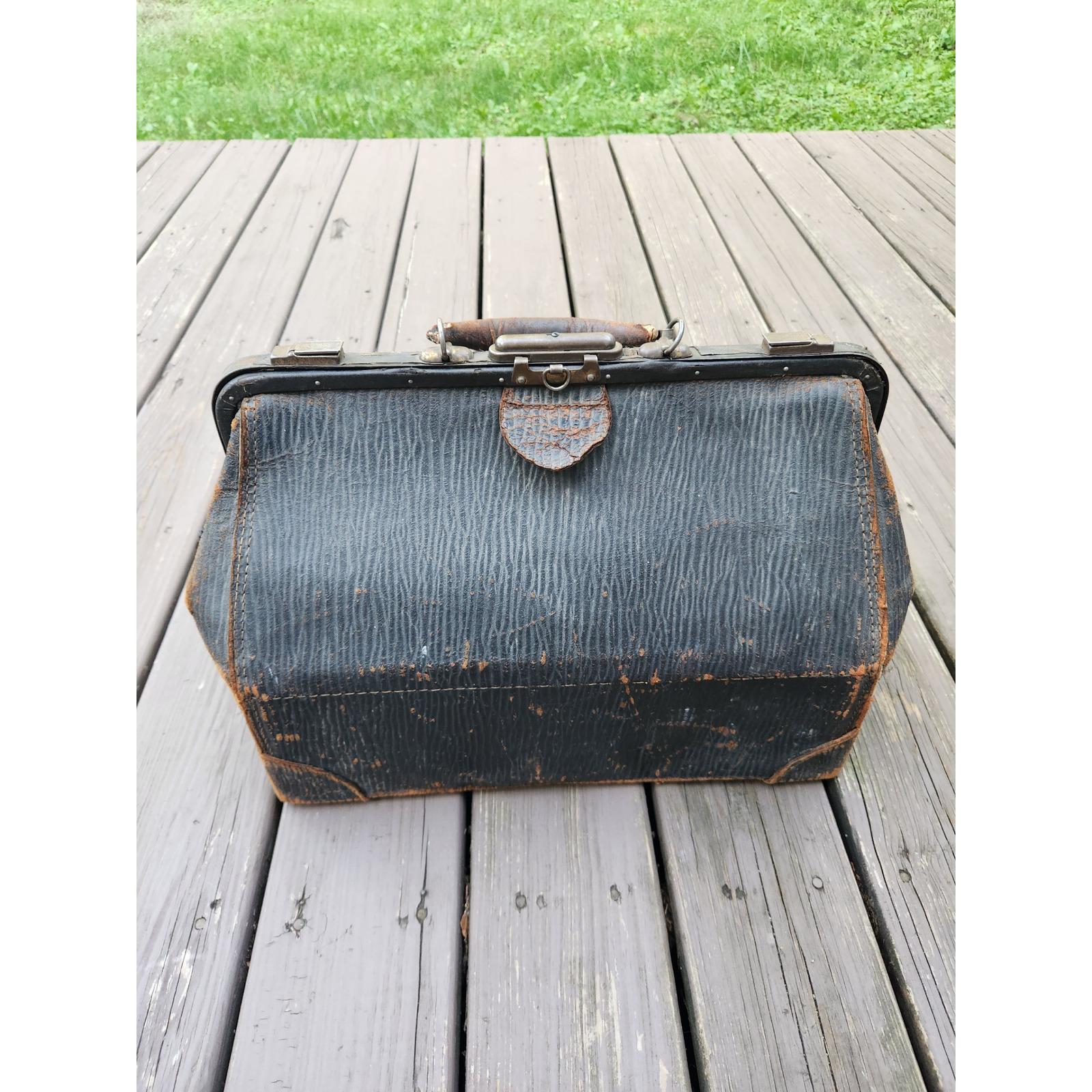 Leather Black Antique Doctors Bag - Etsy