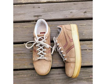 Worx Red Wing Shoes Safety Sneakers Tan Burgundy Steel Toe 5104 Women 8.5W