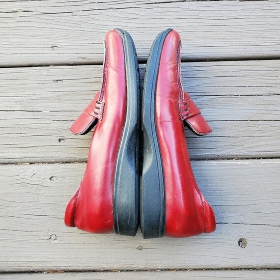 Vintage 90s y2k Coach Leatherwear Red Leather Moc… - image 2