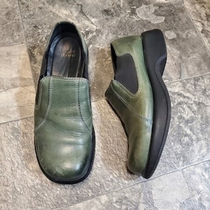 Vintage 90s y2k Dansko Acadamia Grunge Punk Lolita Platform Slip-on Loafers 41