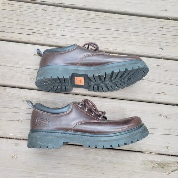Vintage 90s Y2k Skechers Bratz Brown Leather Chunky Heel  display picture 1