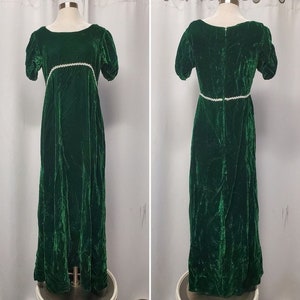 Abito vintage in velluto verde fatto a mano in velluto rinascimentale Fair Faire Renfair Md