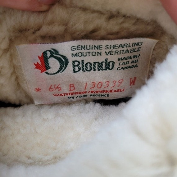 Vintage 90s Y2K Blondo Shearling Sheep Fur Lined … - image 5