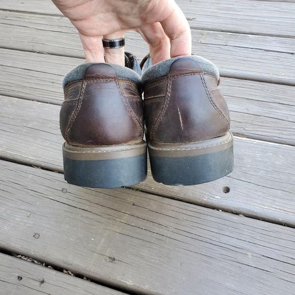 Vintage 90s Y2k Skechers Bratz Brown Oiled Leather Chunky  display picture 1