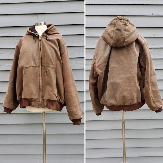 Vintage 90s y2k Carhartt J140 Chestnut Brown Duck… - image 8