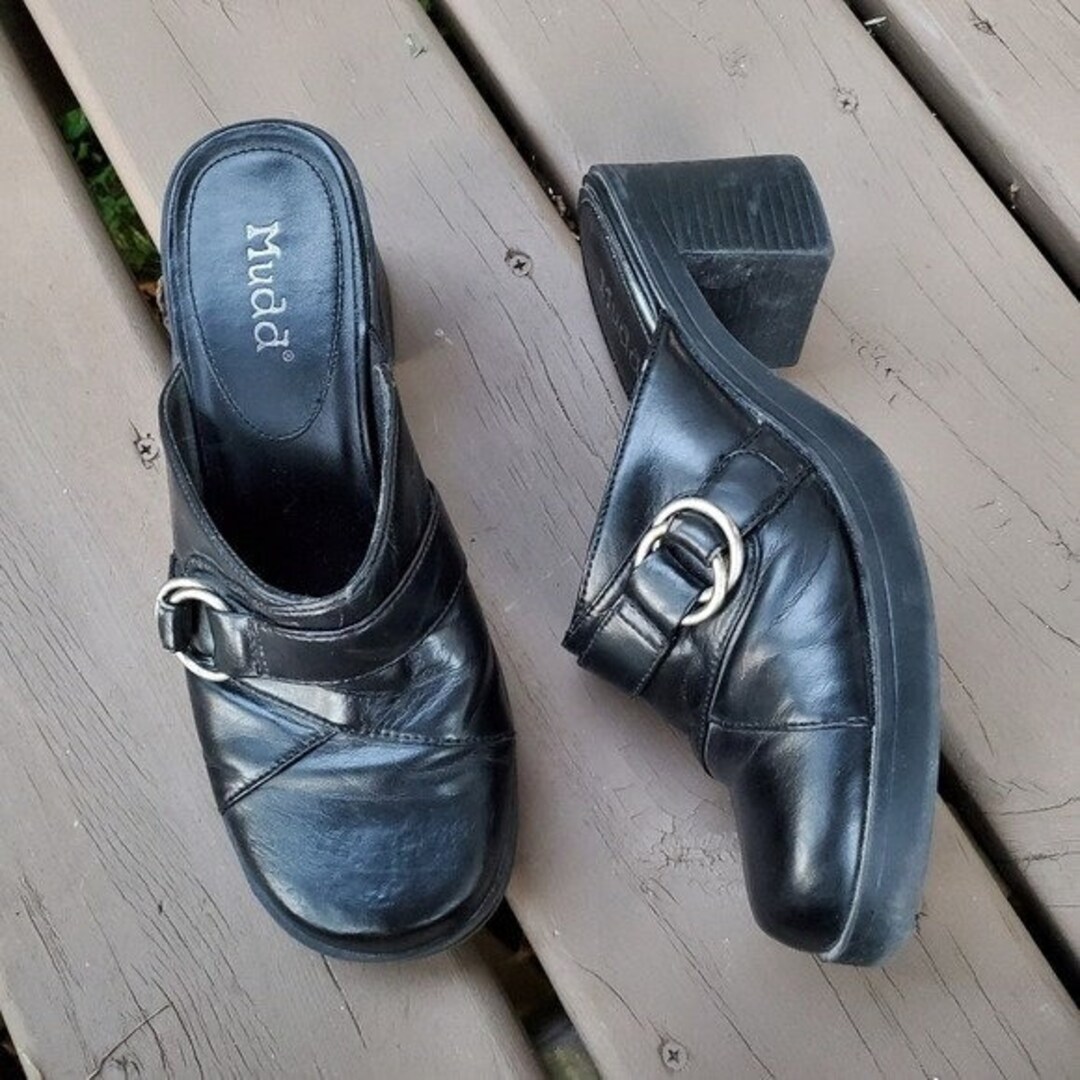 80s-90s/Vintageタグ　Mezlan/メスラン　【サイズ8W　26.0〈黒/BLACK/ブラック】Uチップ　ビジネスシューズ/men's 管NO.メZB-129 Melissa Zen black PVC scented mules size 7 NIB | eBay