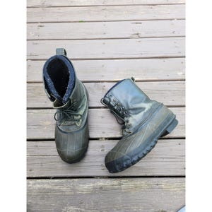 Vintage LaCrosse Iceman Boots Green Leather Rubber Insulated Made in USA Mens 12 Vintage LaCrosse Iceman Mens winter boots made in USA | eBay main image 2