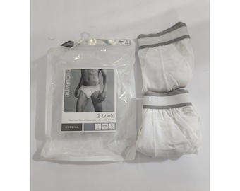 Merona Briefs White 2-Pack Advanced Real Cool Cotton Mesh Vintage Size S