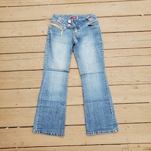 Vintage 90s y2k Jordache Low Rise Hip Huggers Flare Wide Leg Bootcut Jeans 10