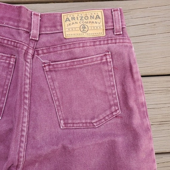 Vintage 90s y2k Arizona Burgundy Cotton Denim Hig… - image 4