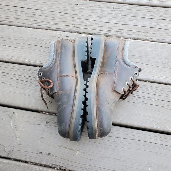 Vintage 90s Y2k Skechers Bratz Brown Oiled Leather Chunky  display picture 2