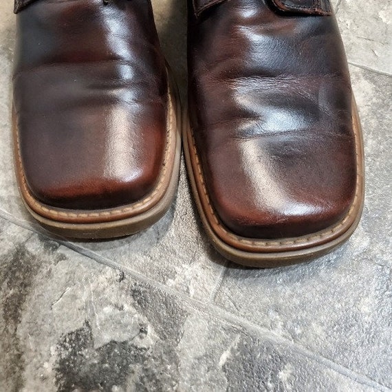 Vintage 90s y2k Bratz Brown Leather Chunky Heel S… - image 6