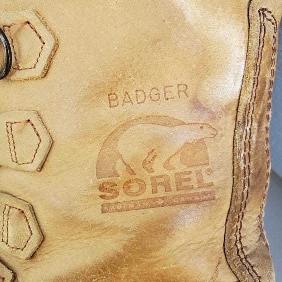 Vintage 90s Sorel Badger Leather Winter Snow Duck Boots  display picture 1