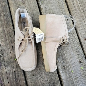 Vintage Tan Suede Leather Moccasin Moc Square Toe Ankle Driving Loafer Booties 6