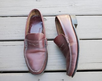 70s 80s Vintage Mens Bostonian Italian Dark Brown Leather  display picture 2