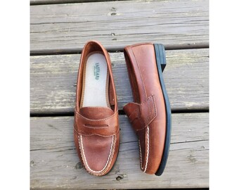 Eastland Penny Loafers Brown Leather Classic II Slip On Shoes 6.5M
