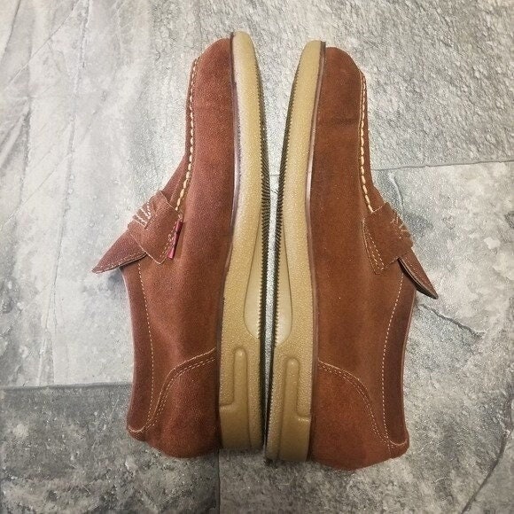 Vintage 70s Iron Age Steel Toe Brown‎ Suede Leather Moccasin Loafers Men\'s 11 Vintage 70s Iron Age Steel Toe Brown Suede Leather Moccasin  main image 3