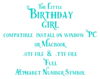 The Little Mermaid font file .ttf file .otf file installable on PC, Mac Disney Alphabet Number Letters Birthday for Office Cricut Design ..
