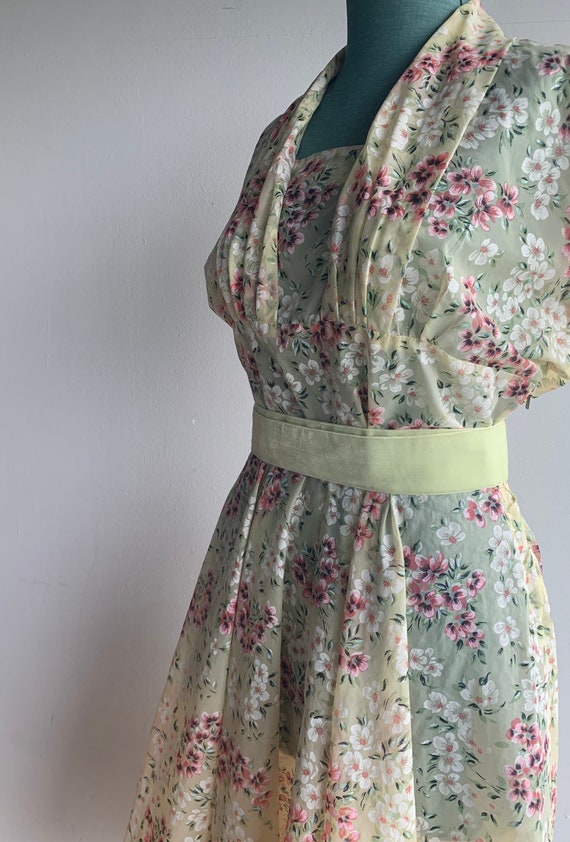Original 50s Semi-sheer Nylon Full-Skirted Dress