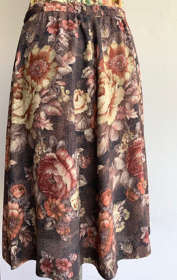 70s 80s Designer Brand  Wool Vest Skirt Set with … - image 7