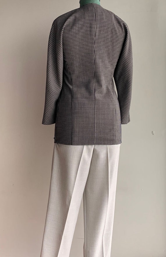 80s 90s Designer Brand Fine Wool Suit Coat Jacket… - image 2