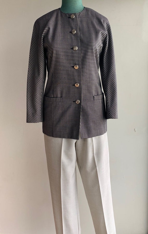 80s 90s Designer Brand Fine Wool Suit Coat Jacket… - image 1