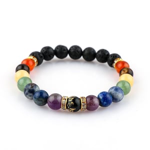 Chakra Zodiac Bracelet Gemstone Bracelet Chakra Jewelry, Chakra Bracelet, 7 Chakra Stones, Spiritual Jewelry, 7 Chakra Stretch Bracelet