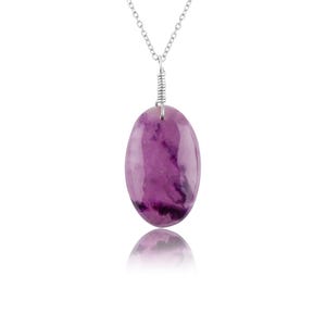 Trapiche Amethyst Necklace Sterling Silver, Trapiche Amethyst Pendant,Silver Plated Gemstone Point,Healing Crystal Necklace, Affordable Gift