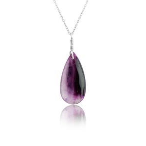 Trapiche Amethyst Sterling Silver Necklace, Trapiche Amethyst Pendant, Gemstone Jewelry, Handmade Unique Gift