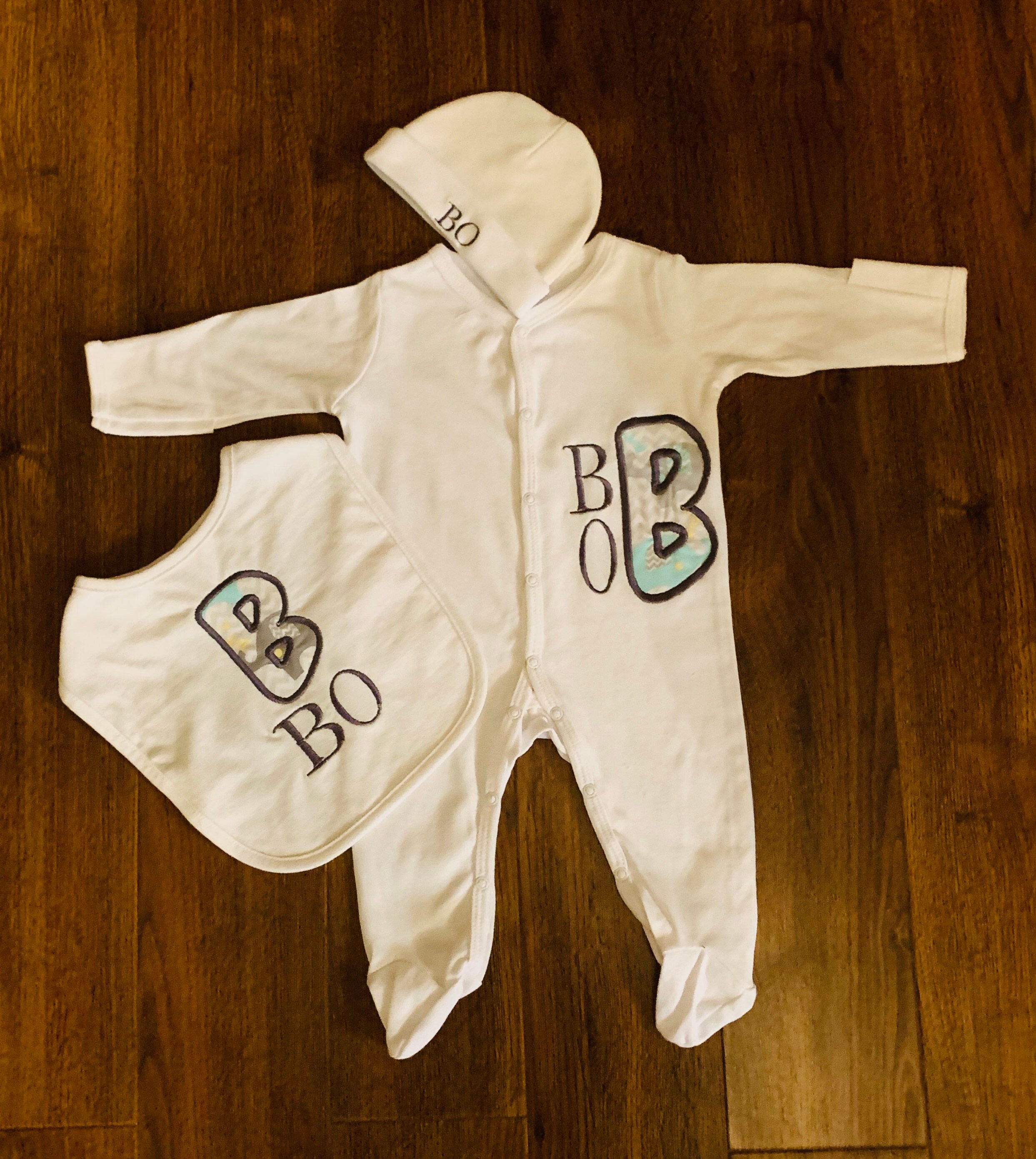 3pc Baby Boy Customized Sleeper Set Etsy