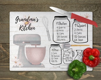 Personalized Tempered Glass Cutting Board for Kitchen Countertops, Wedding Gift, New Home Closing Gift, Custom Kitchen Decor