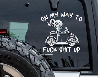 Vinyl Sticker Decals for a Girls Car, Fun Decals, Sassy Vinyl Decal, Sassy Window Stickers, Sassy Girl Car Decals, Cute Decals