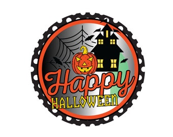 Halloween Wreath Sign, Pumpkin Wreath Sign, Signs For Wreaths, Wreath Attachments, Aluminum Wreath Sign, 8 In Wreath Sign