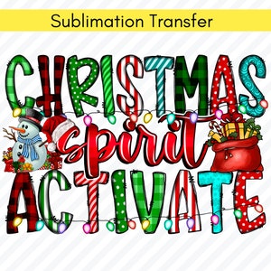 Christmas Sublimation Transfer for Shirt, Ready to Press Sublimation Transfer Design, Physical Transfer Sent, Shirt Transfer