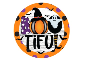 Halloween Wreath Sign, Pumpkin Wreath Sign, Signs For Wreaths, Wreath Attachments, Aluminum Wreath Sign, 8 In Wreath Sign