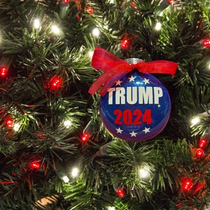 Trump Christmas Ornament, Trump Decor, Christmas Ornaments, MAGA, Trump 2024, Trump Ornaments, Save America