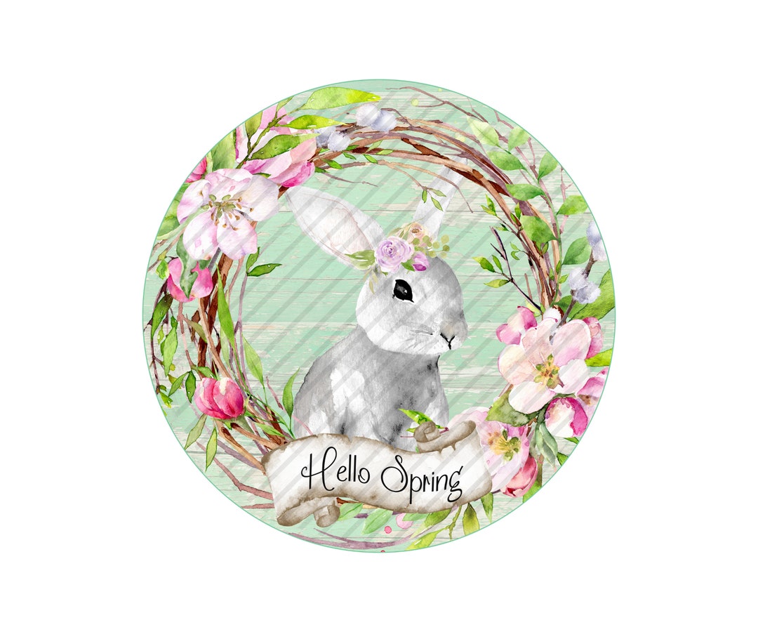 Welcome Spring Summer Sign for Wreath. Easter Egg Sign for Wreath ...