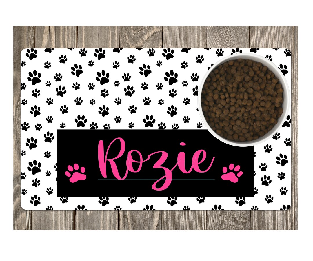 Personalized Pet Bowl Mat Dog Bowl Mat Pet Supplies New Etsy