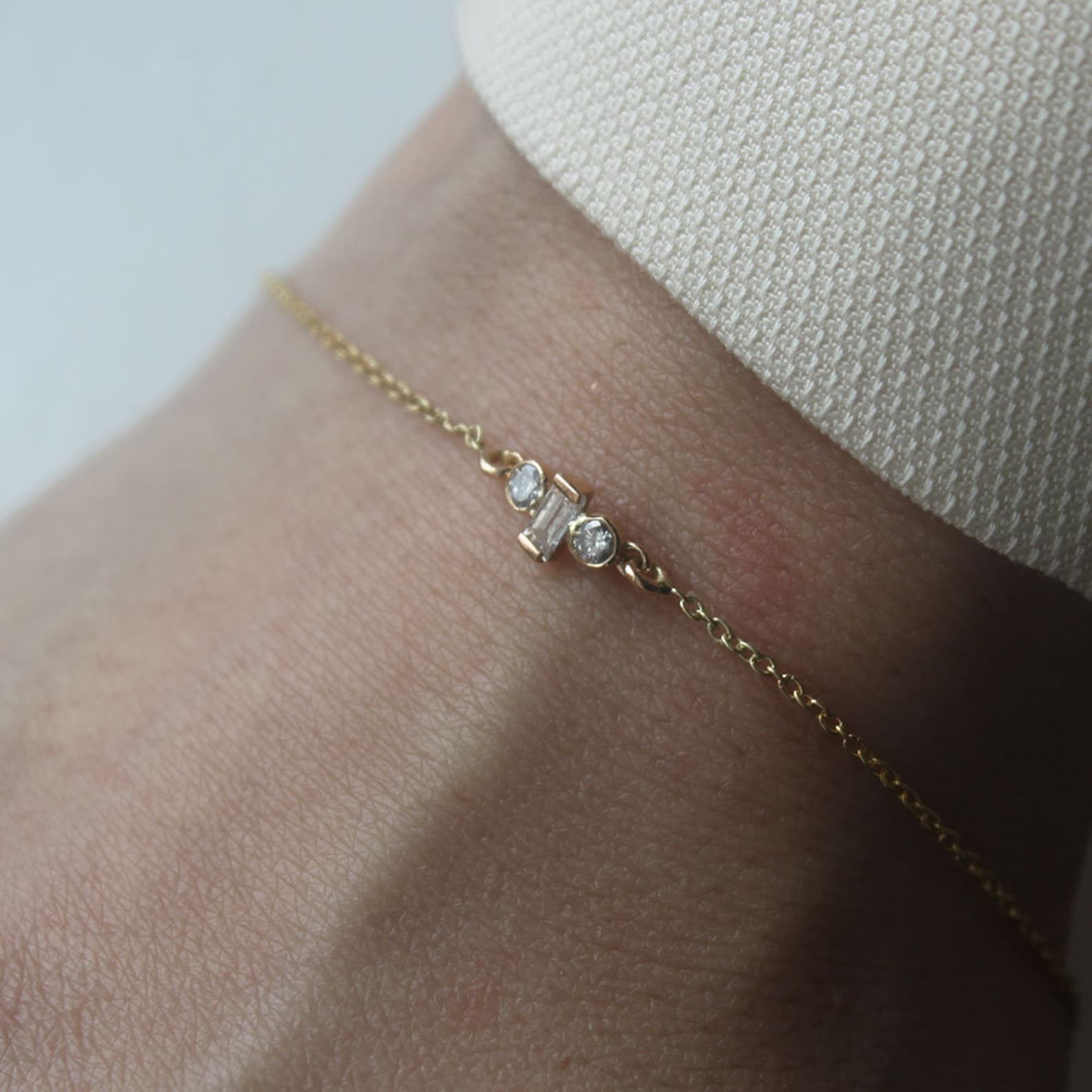 Diamond Bracelet / Dainty Bracelet / Delicate Bracelet / Mixed Etsy