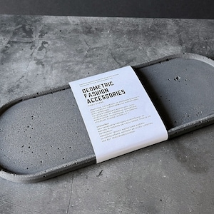 Large oval concrete coaster. Modern interior decor. Tray for accessories. Industrial home decor. Functional tray for storing accessories.